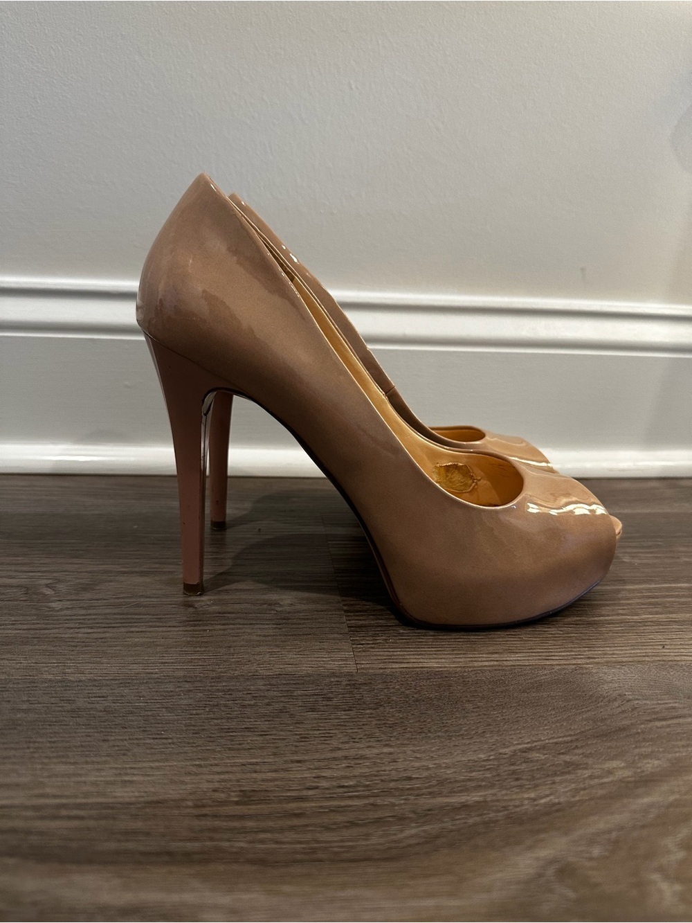 Pink Nude Patent High Heel Pumps - Women